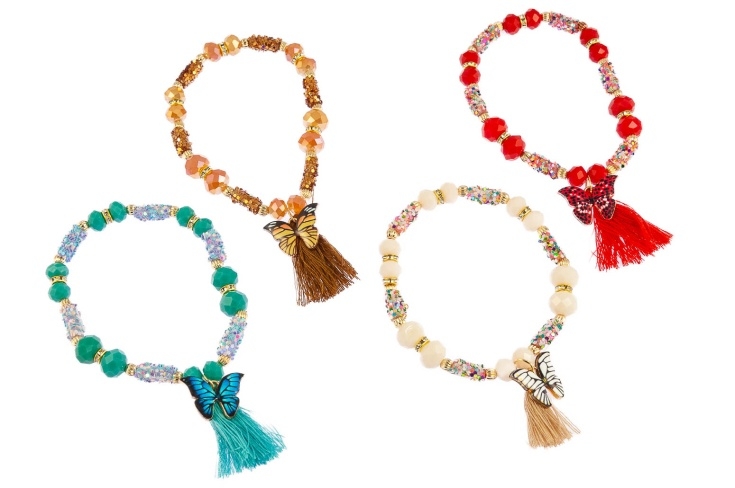 Bransoletki z motylkami